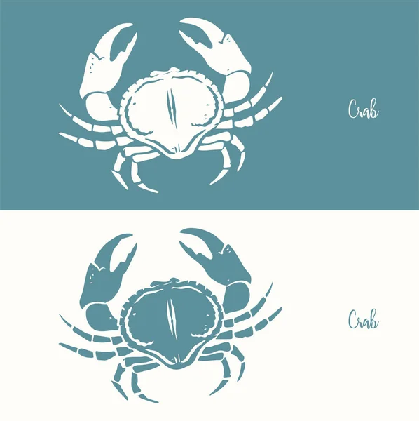 Ensemble de bannières de crabe — Image vectorielle