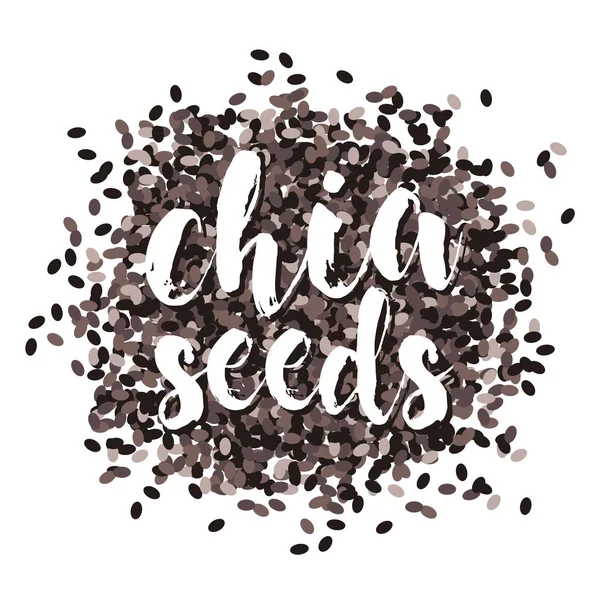 Haufen brauner Chia-Samen — Stockvektor