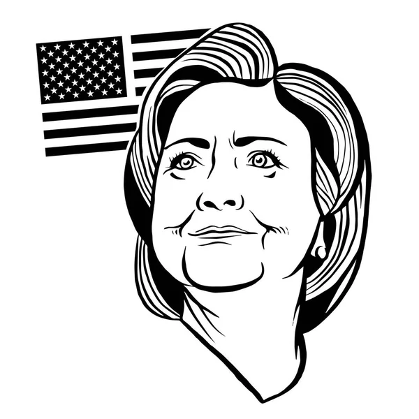 Presidentkandidaten Hillary Clinton — Stock vektor