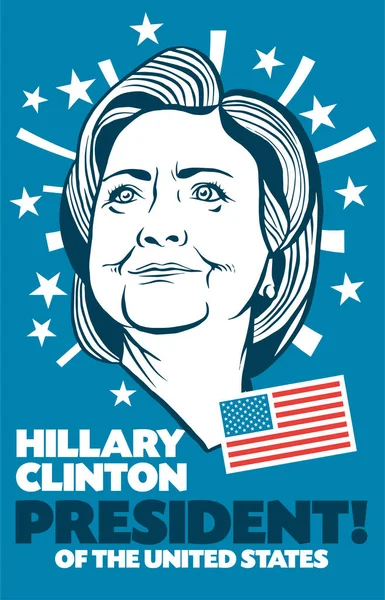 Presidential candidate Hillary Clinton — Stock Vector