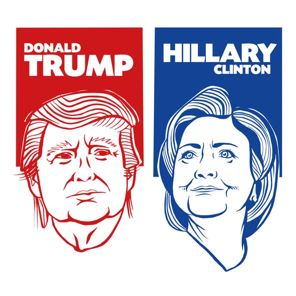 Кандидаты в президенты Хиллари Клинтон — стоковый вектор