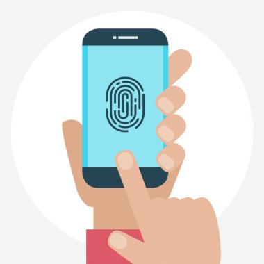 telefon holding karikatür eller