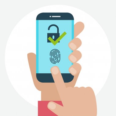 telefon holding karikatür eller