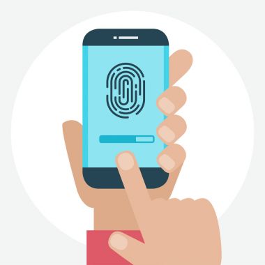 telefon holding karikatür eller