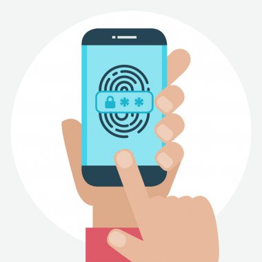 telefon holding karikatür eller