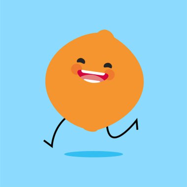 çizgi film karakteri sevimli gülümseyen, turuncu