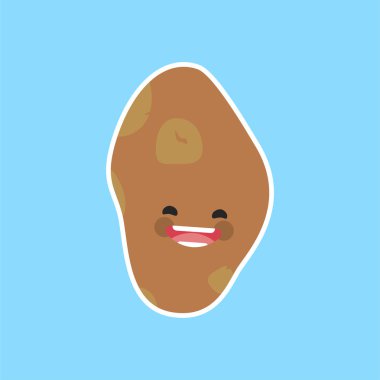 mutlu gülümseyen patates