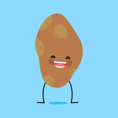 mutlu gülümseyen patates