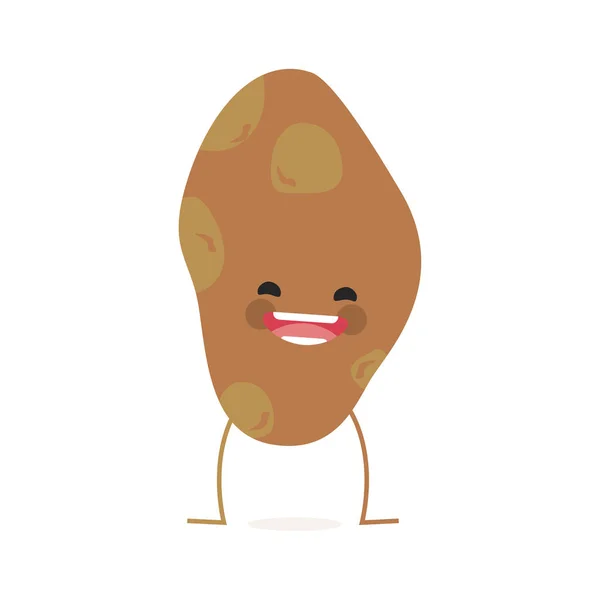 Счастливая улыбающаяся картошка — стоковый вектор