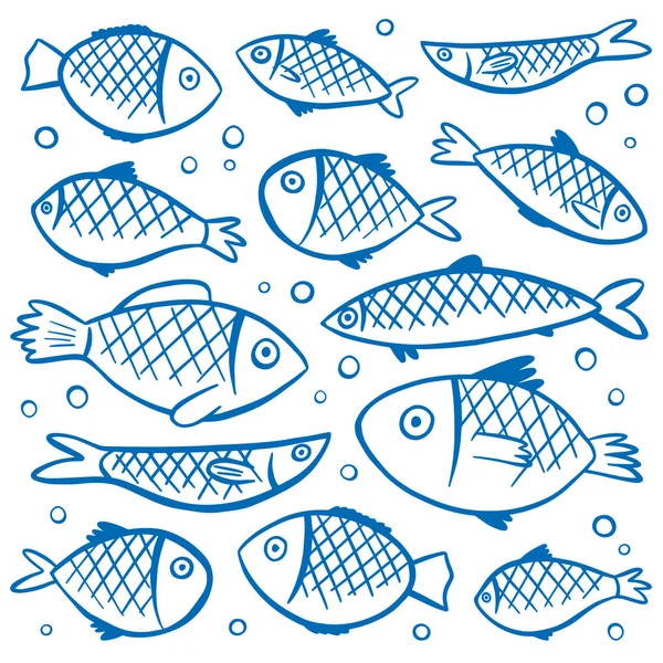 desen ile mavi konturlu balıkçı