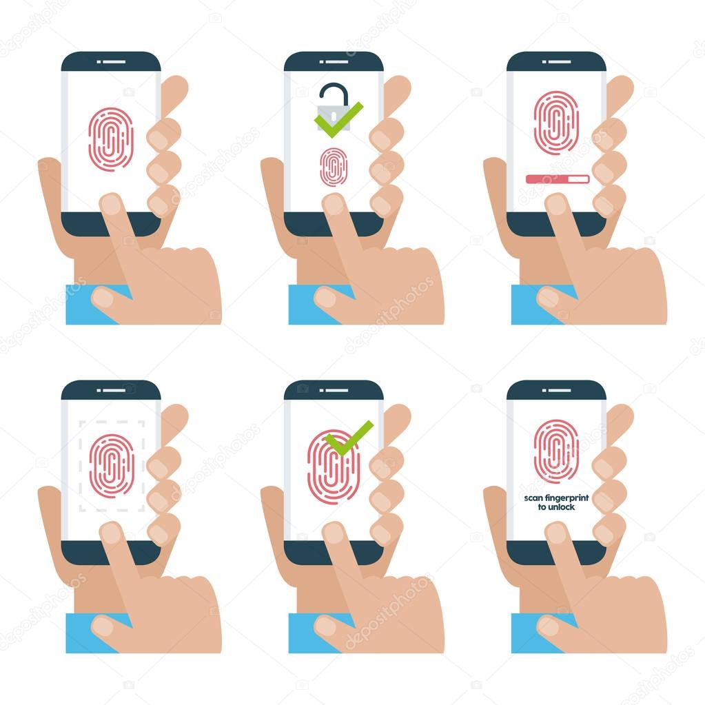 cartoon hands holding phones