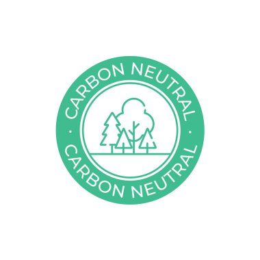 Karbon nötr vektör simgesi