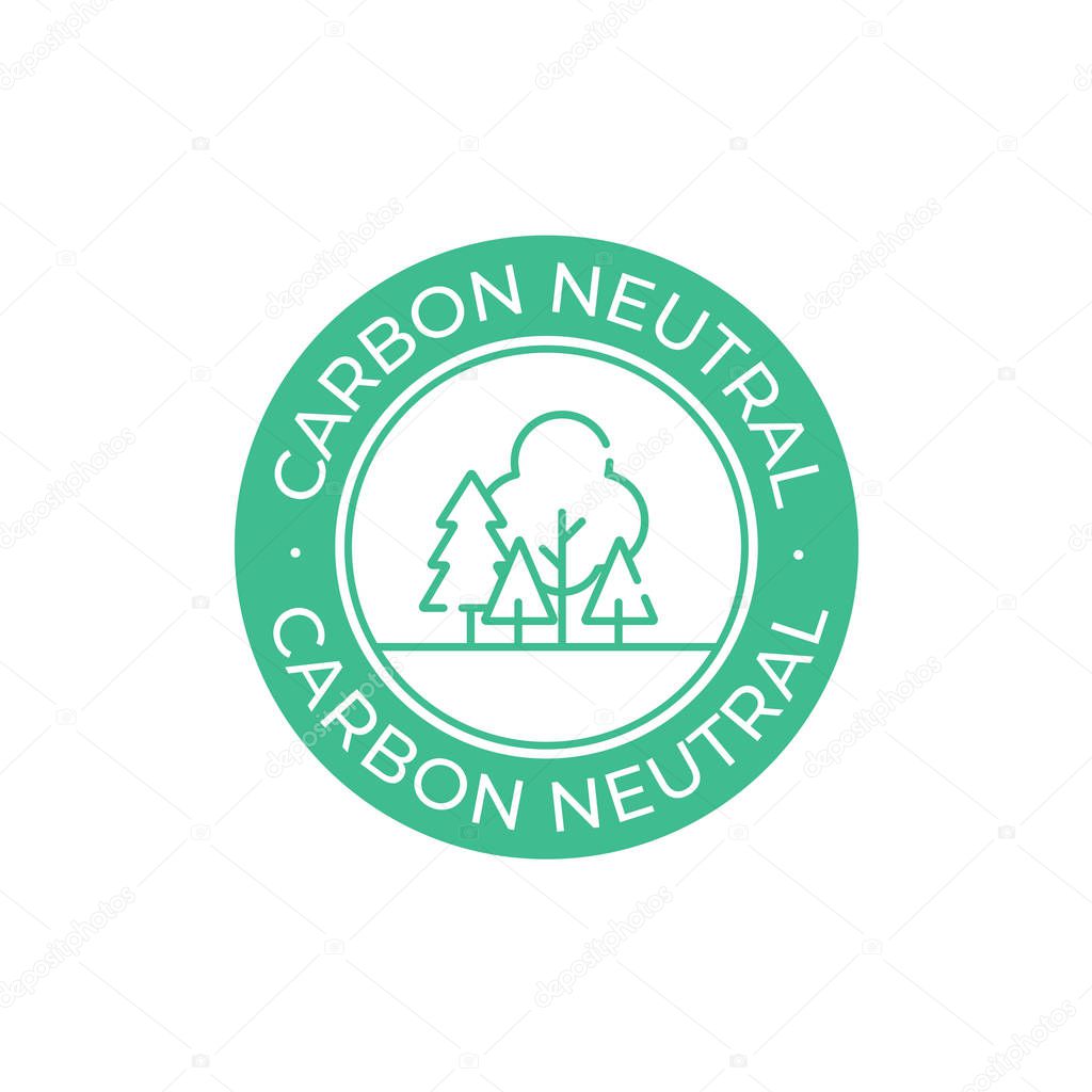Carbon neutral vector icon