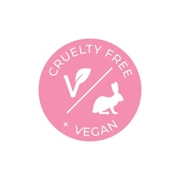 Cruelty Fri Och Vegan Vektor Ikon — Stock vektor