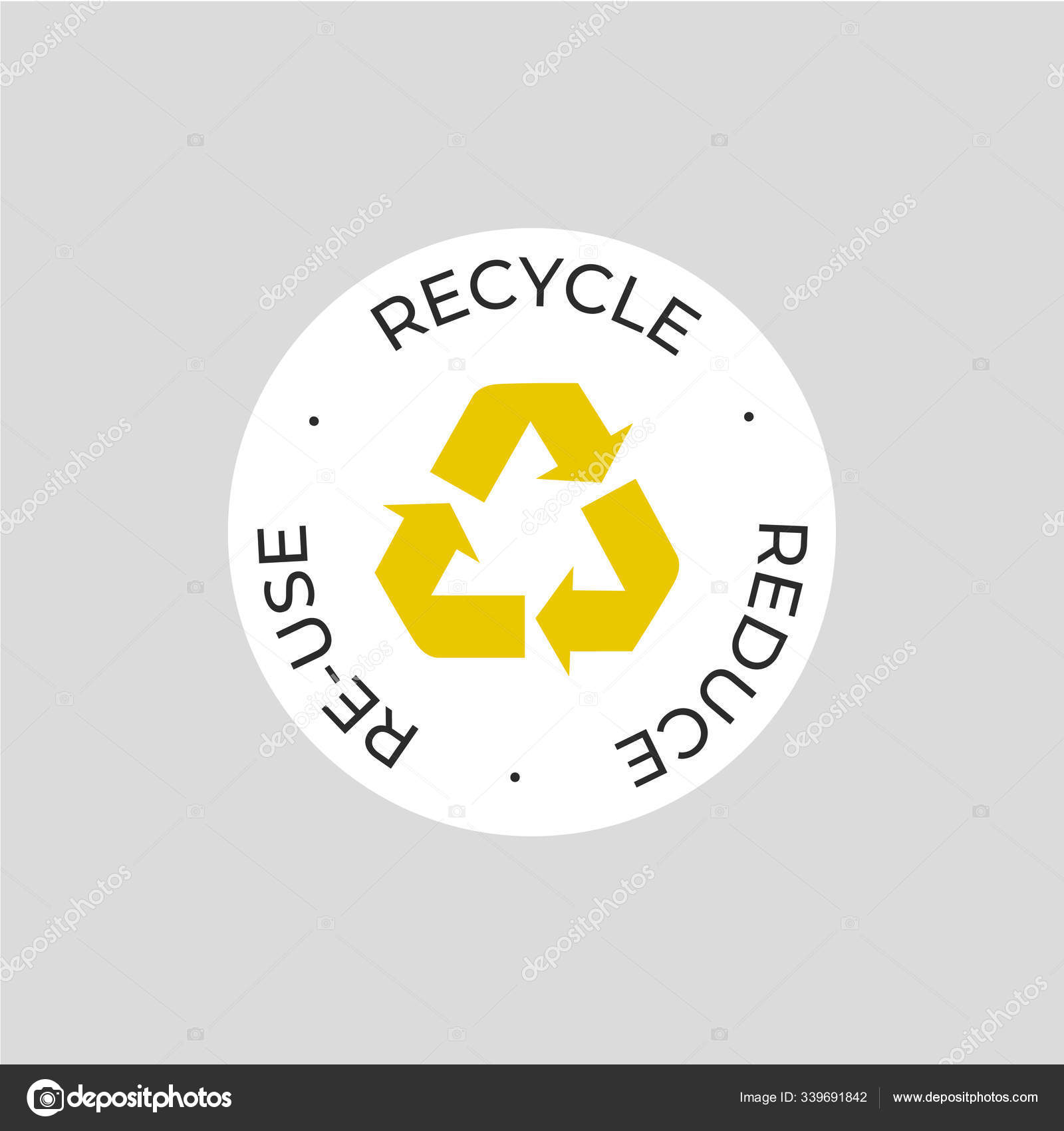 Recycle Reduce Reuse Sign White Background Stock Vector by ©johndory ...