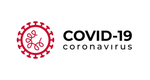 Символ Covid-19 Coronavirus логотип типографского дизайна
