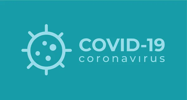 Símbolo Covid Inscripción Coronavirus Tipografía Diseño Logo — Vector de stock