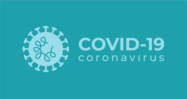 Simbolo Covid Coronavirus Iscrizione Tipografia Disegno Logo — Vettoriale Stock
