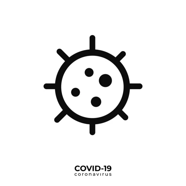 Ikon Covid Coronavirus Mers Cov Vírusjárvány — Stock Vector