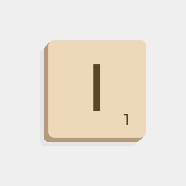 Scrabble harfleriyle alfabe büyük harflerle. Vektör illüstrasyonunu sözcük ve ifadeleri oluşturmaya hazır hale getir