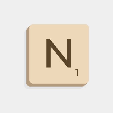 Scrabble harfleriyle alfabe büyük harflerle. Vektör illüstrasyonunu sözcük ve ifadeleri oluşturmaya hazır hale getir