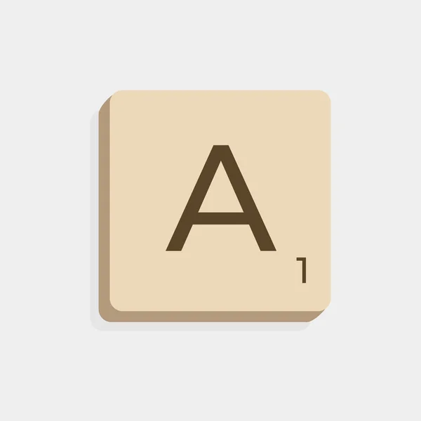 Alphabet Complet Majuscules Lettres Scrabble Isoler Illustration Vectorielle Prête Composer — Image vectorielle