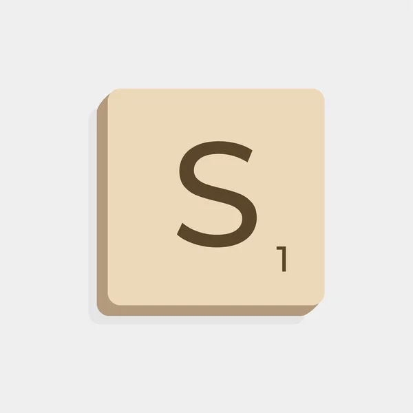 Teljes Ábécé Nagybetű Scrabble Betűkkel Különálló Vektoros Illusztráció Szavak Kifejezések — Stock Vector