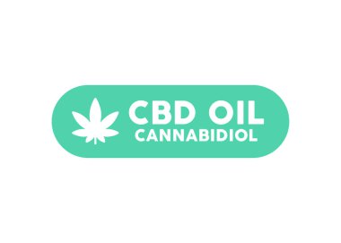 Cannabidiol vektör simgesi. Basit element illüstrasyonu