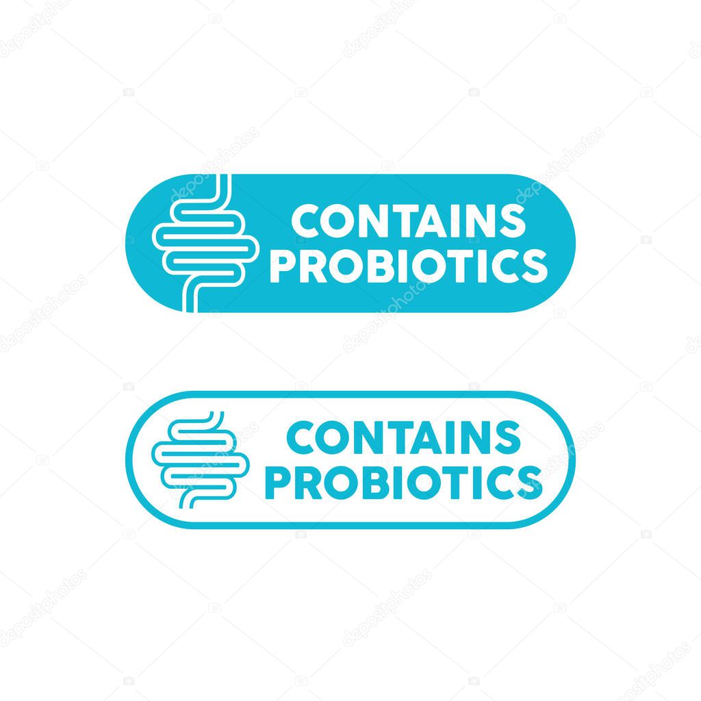 Contains probiotics vector icon. Simple element illustration