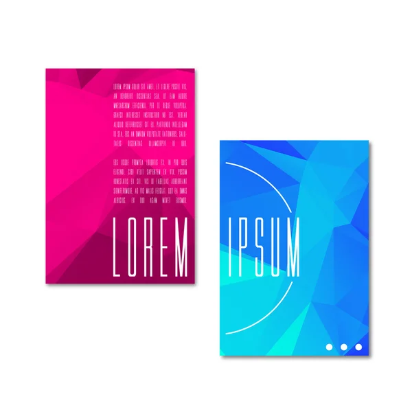 Polygonal lav poly brochure skabelon . – Stock-vektor