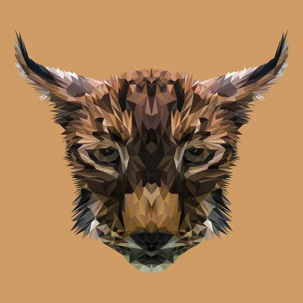 Sad lynx head — Stock Vector