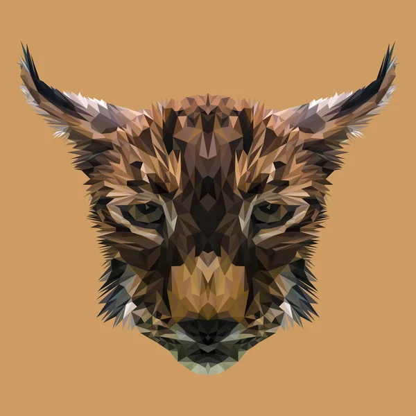 Cabeza de lince triste — Vector de stock