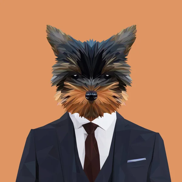 Teriér štěně v obleku — Stockový vektor