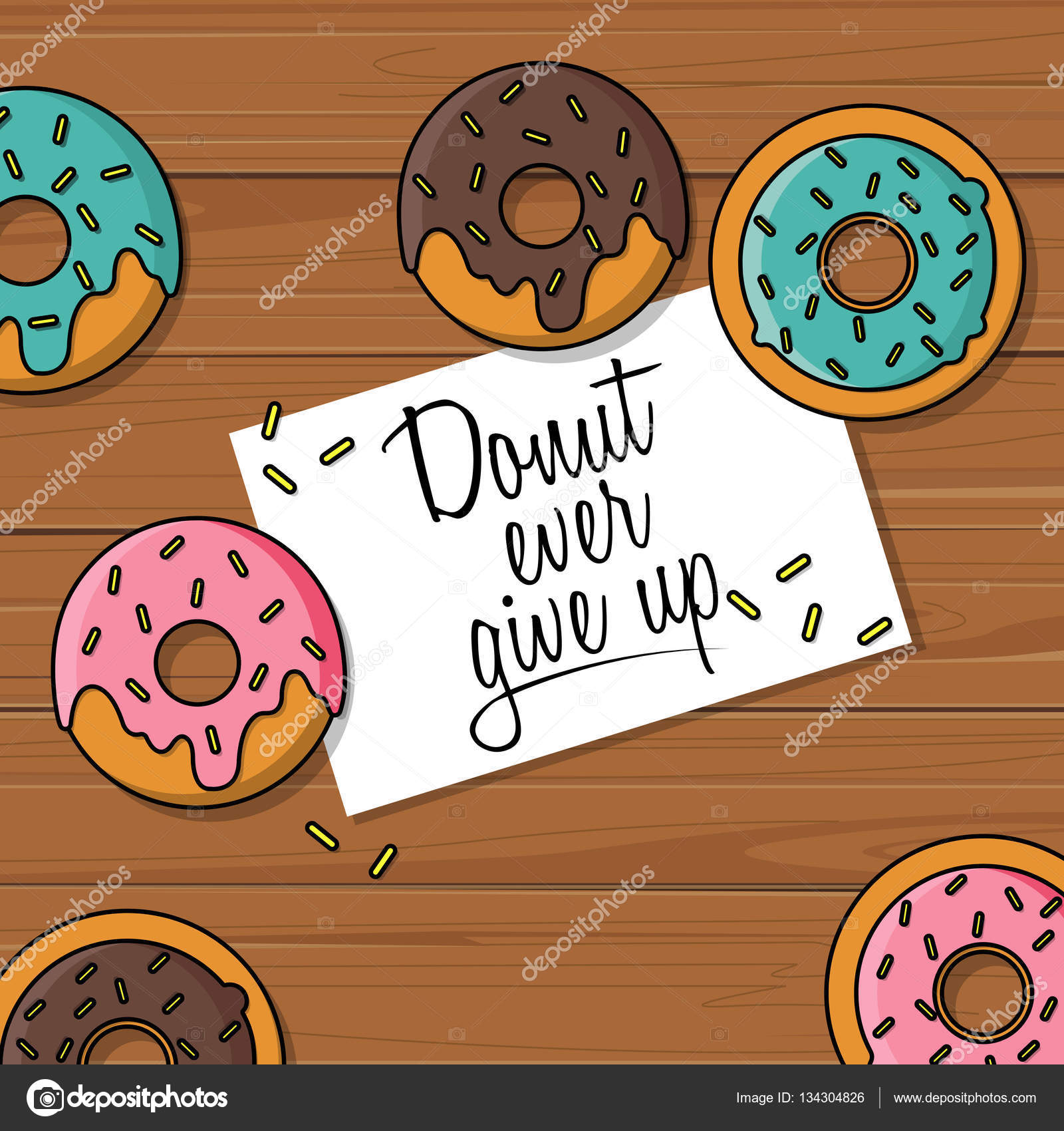 Donut mit Donuts aufgeben Stock-Vektorbild von ©Shekularaz 134304826, image size:1600x1700