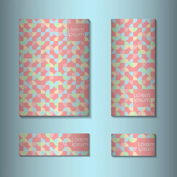 Diseño de la tarjeta con elementos geométricos — Vector de stock