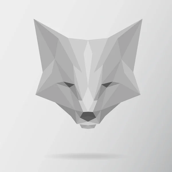 Illustration avec renard poly bas — Image vectorielle
