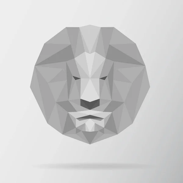 Lion nízké poly design. — Stockový vektor