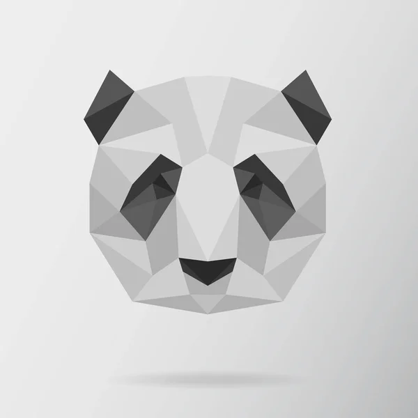 Illustration avec panda bas poly — Image vectorielle