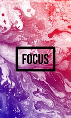 Focus motivational word clipart