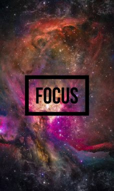 Focus motivational word clipart