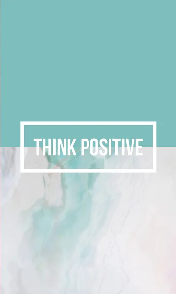 Think positive slogan — Stock Photo, Image