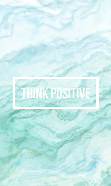 Pensar slogan positivo — Fotografia de Stock