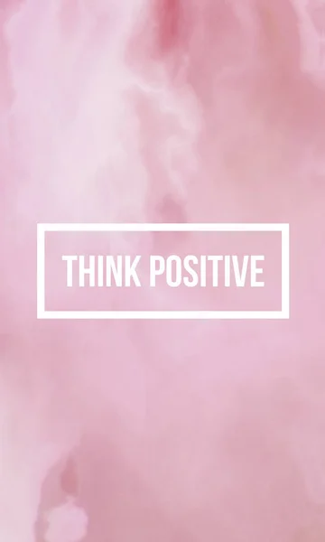 Think positive slogan — Stock Photo, Image