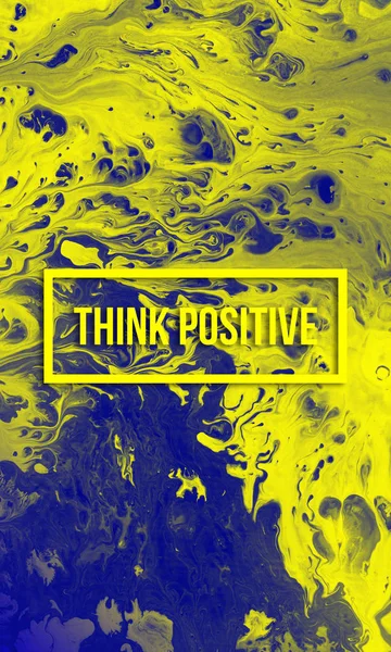 Think positive slogan — Stock Photo, Image