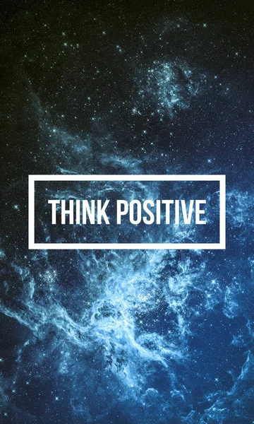 Denk dat positieve slogan — Stockfoto
