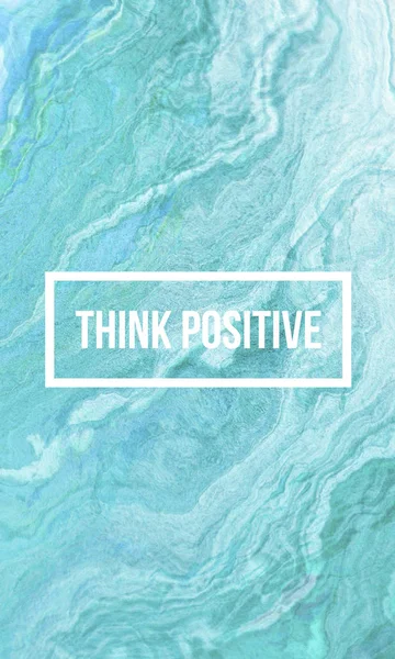 Think positive slogan — Stock Photo, Image