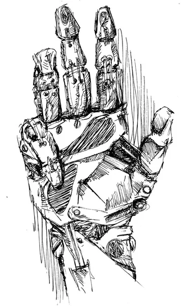 Mâna brațului robotic — Fotografie, imagine de stoc