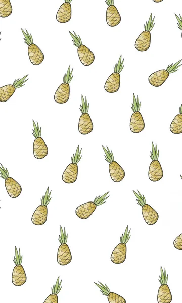 Cute pineapple cartoon pattern.