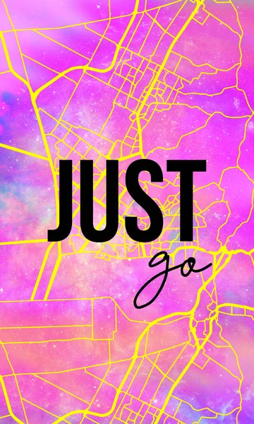 Just go. Inspirational quote — Stock Photo, Image