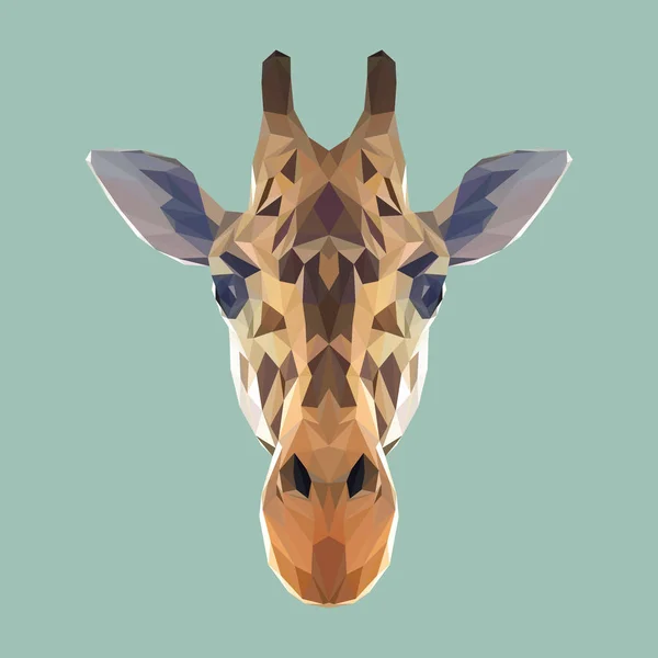 Girafe low poly design — Image vectorielle